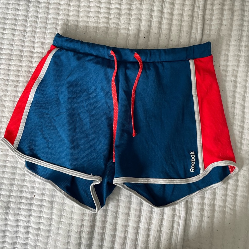 reebok blue athletic shorts